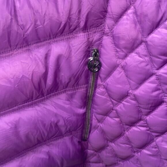 Michael Kors Packable Down Quilted Purple Puffer Jacket Coat Size 3X - Picture 5 of 8